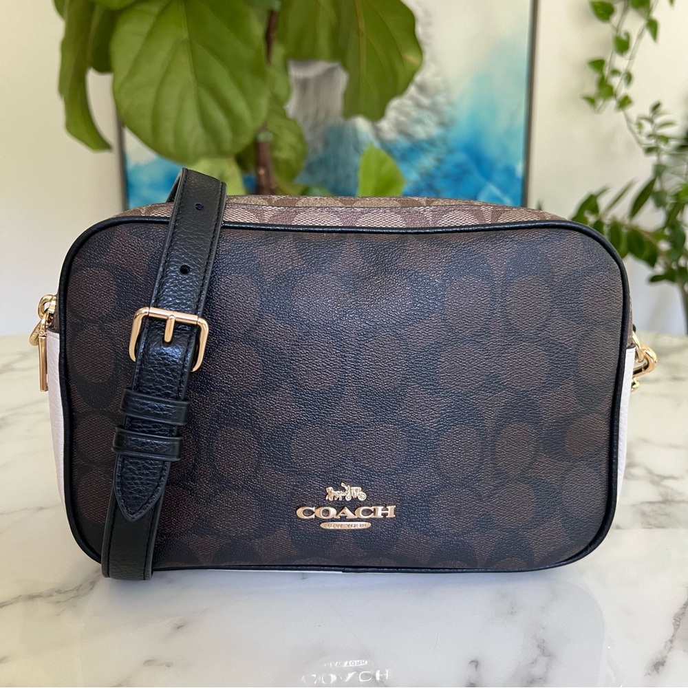 Coach Jes Crossbody In Blocked Signature Canvas C1767… Gem